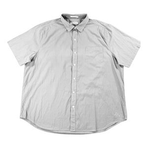 Tommy Bahama Button Down Shirt Mens XXL Gray Excellent Seersucker Short Sleeve